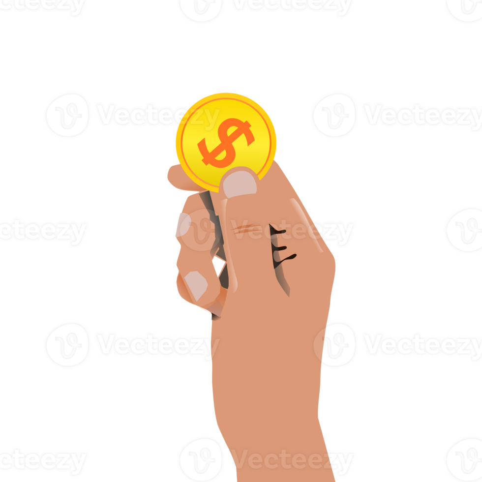 hand holding coin cash - giving money coin - hand pay with coin png