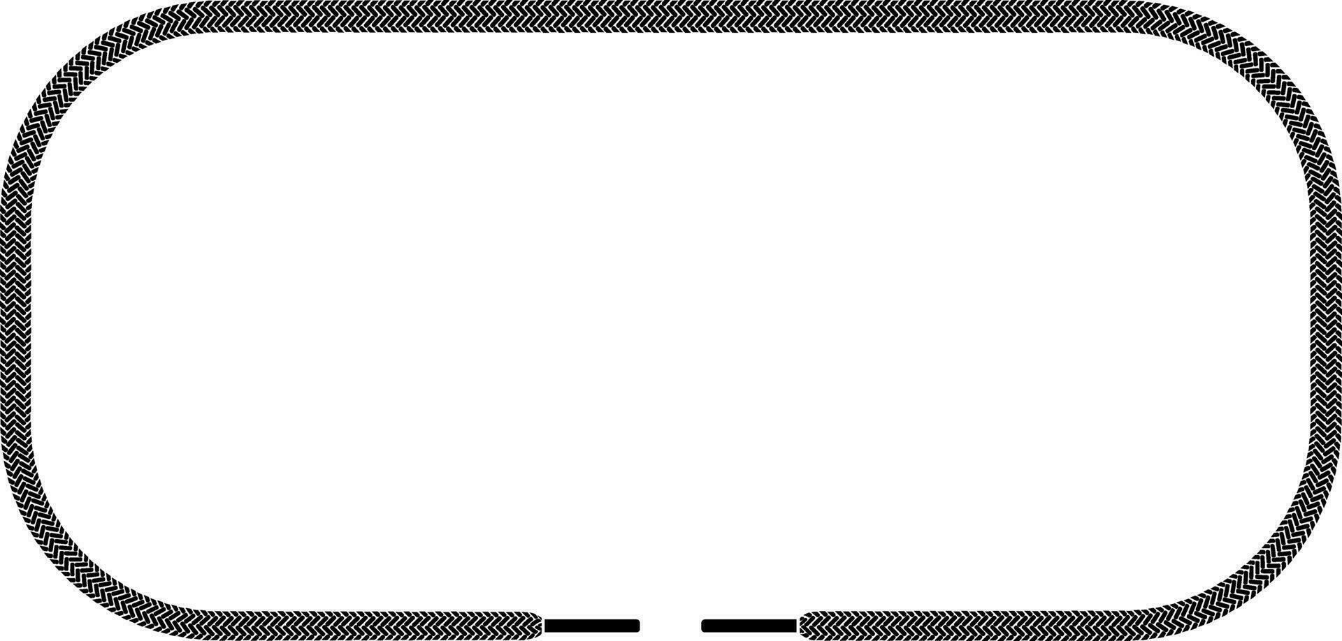 rectangular shoelace frame with copy space vector