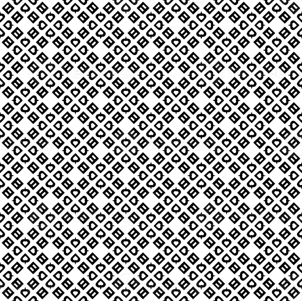 Black seamless abstract pattern. Overlay for background and backdrop. Ornamental design. PNG graphic illustration with transparent background.