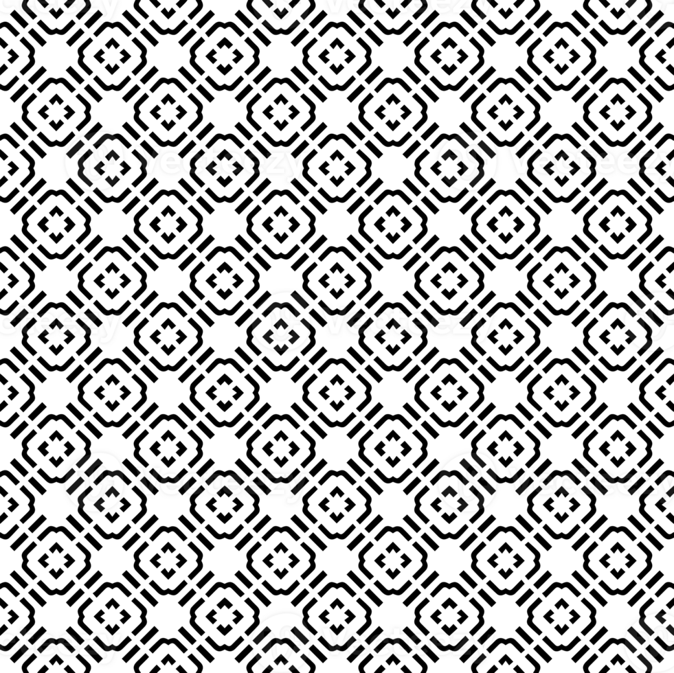 Black seamless abstract pattern. Overlay for background and backdrop. Ornamental design. PNG graphic illustration with transparent background.