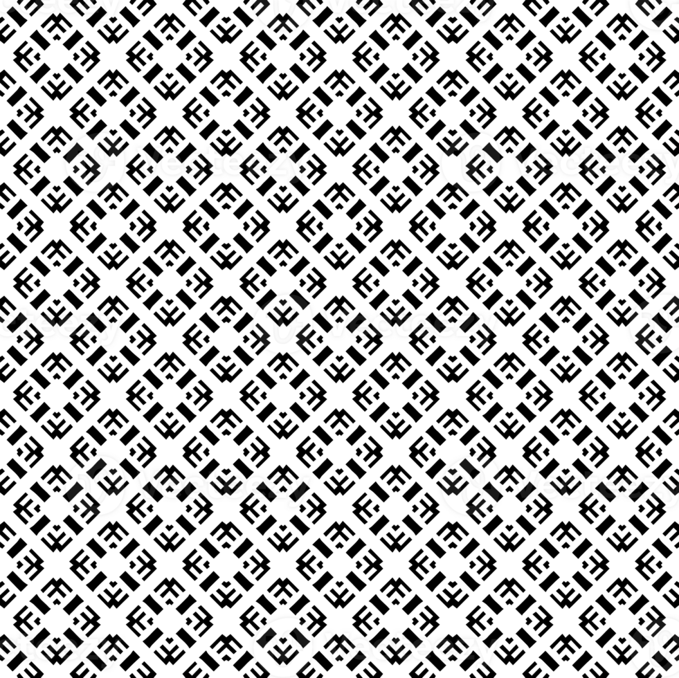 Black seamless abstract pattern. Overlay for background and backdrop. Ornamental design. PNG graphic illustration with transparent background.