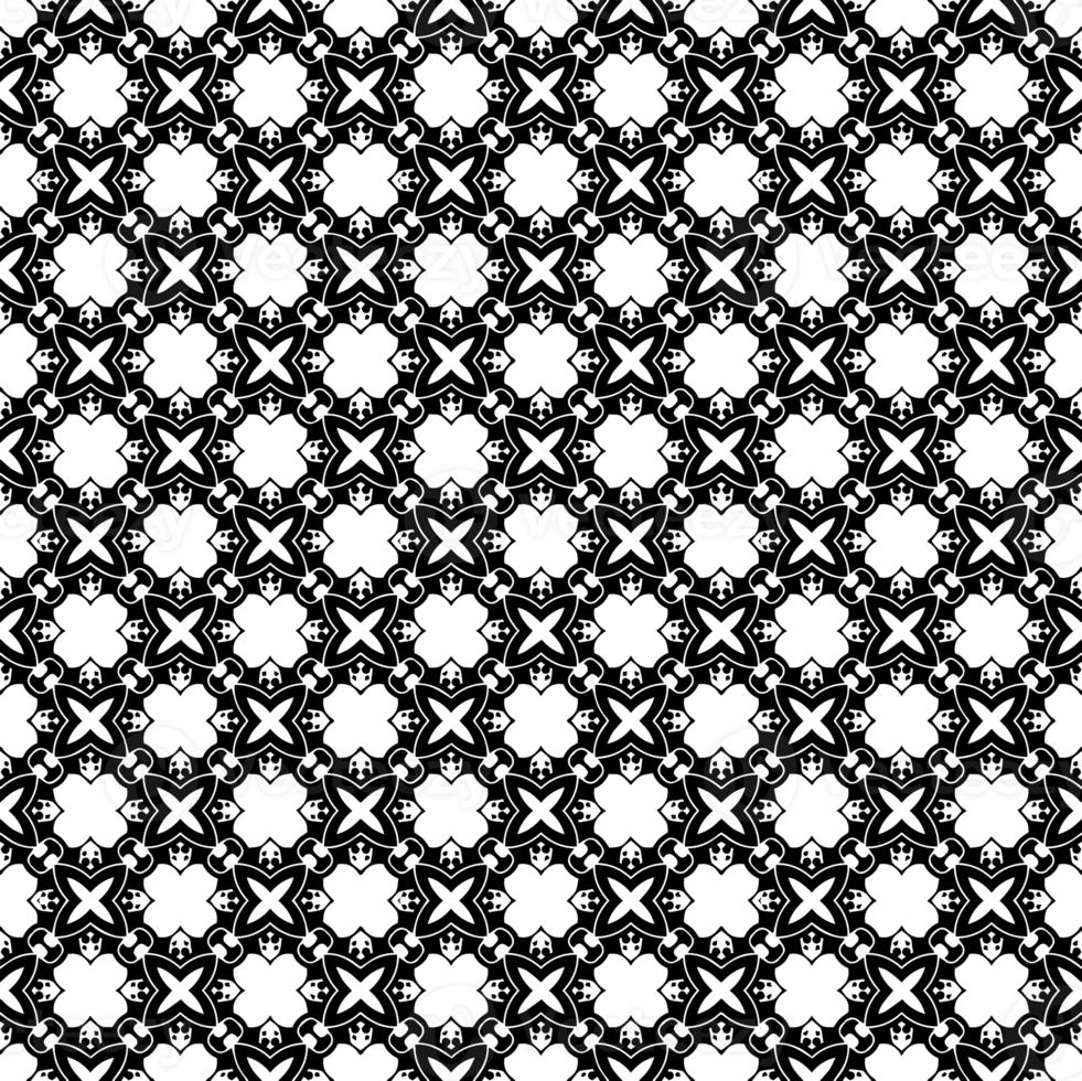 Black seamless abstract pattern. Overlay for background and backdrop. Ornamental design. PNG graphic illustration with transparent background.