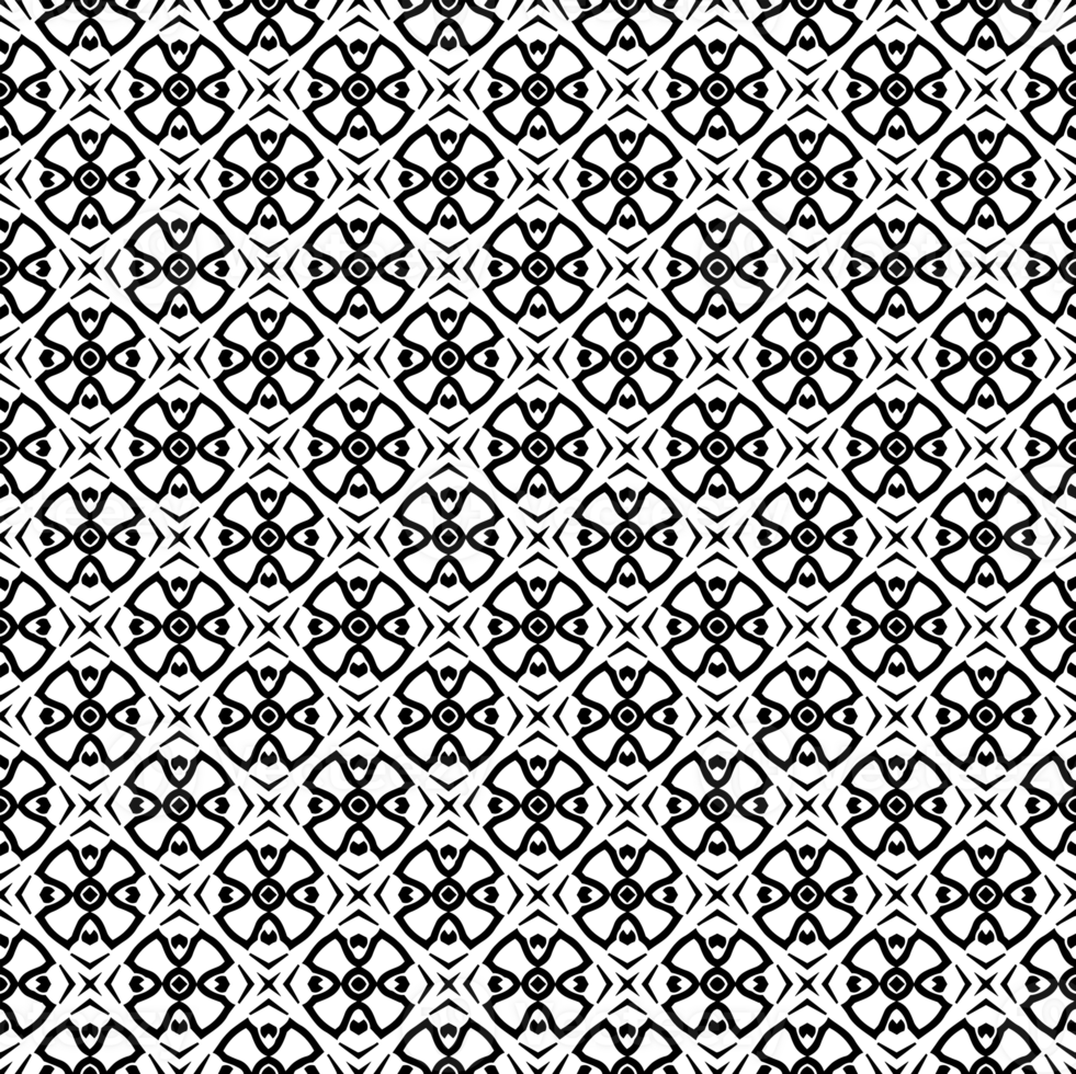 Black seamless abstract pattern. Overlay for background and backdrop. Ornamental design. PNG graphic illustration with transparent background.