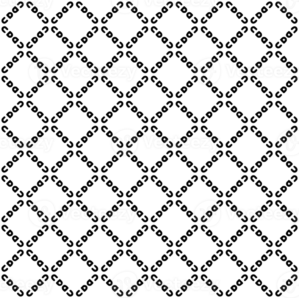 Black seamless abstract pattern. Overlay for background and backdrop. Ornamental design. PNG graphic illustration with transparent background.