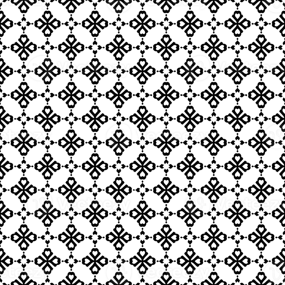 Black seamless abstract pattern. Overlay for background and backdrop. Ornamental design. PNG graphic illustration with transparent background.