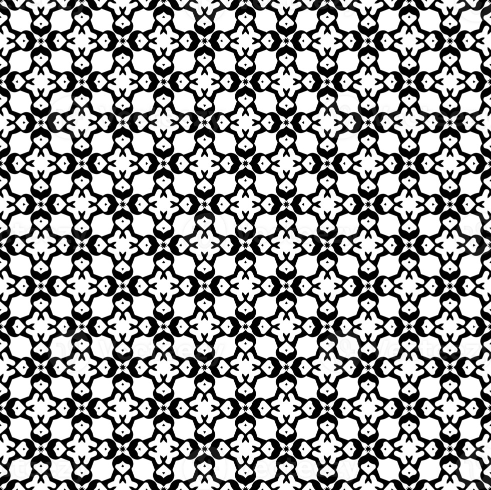 Black seamless abstract pattern. Overlay for background and backdrop. Ornamental design. PNG graphic illustration with transparent background.