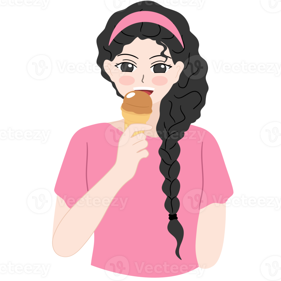 eating ice cream png