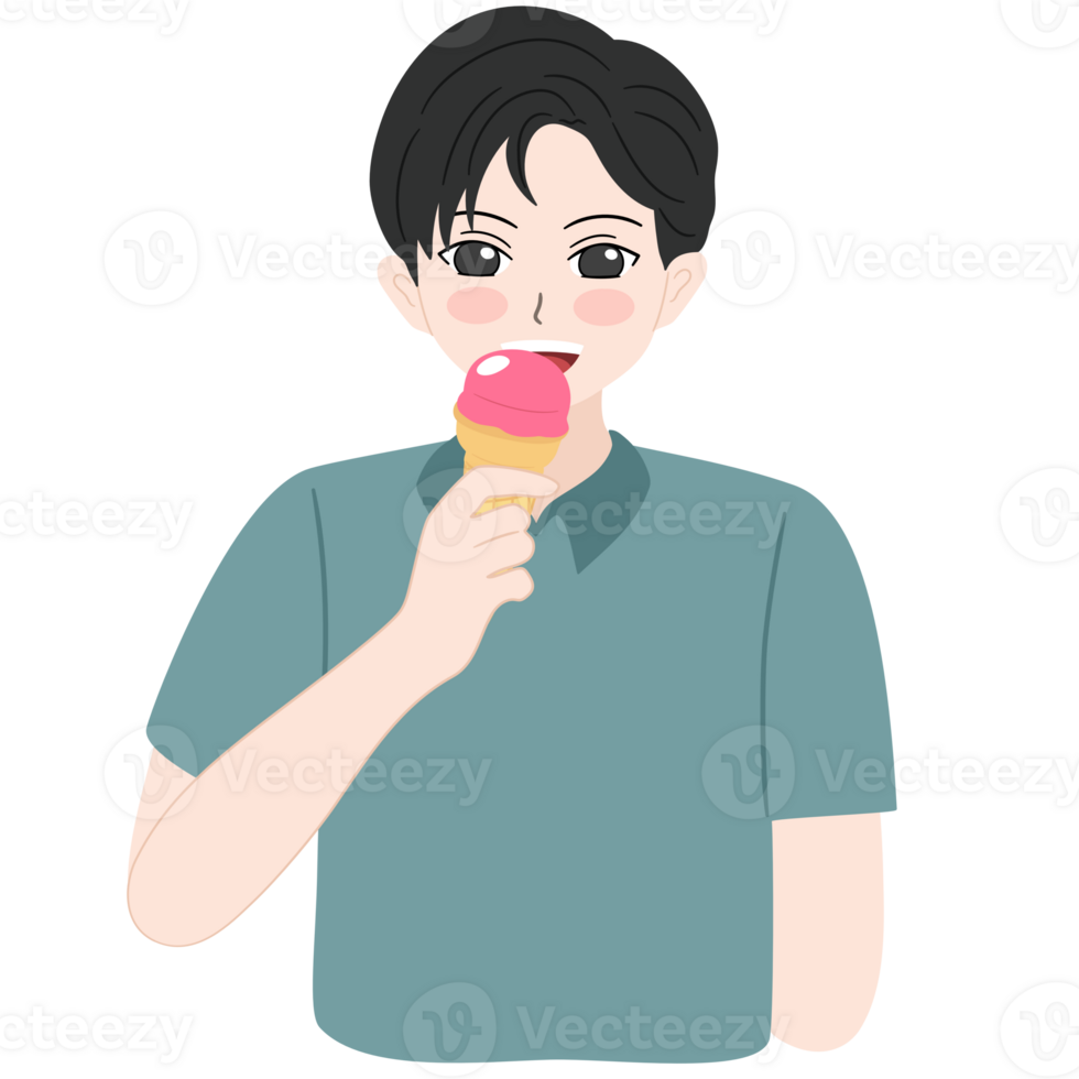 Eating Ice Cream 33859572 PNG eating-ice-cream-33859572-png