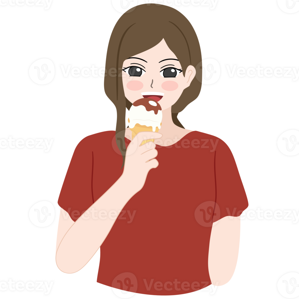 eating ice cream png