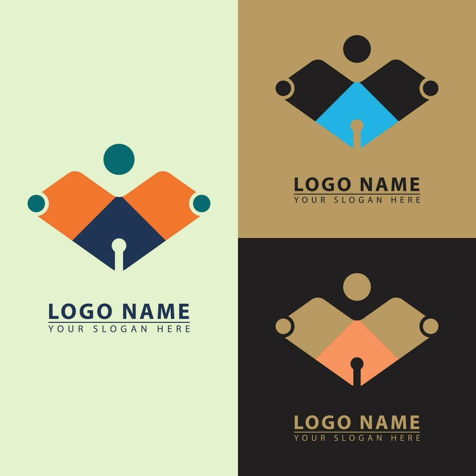 Abstract education logo icon vector