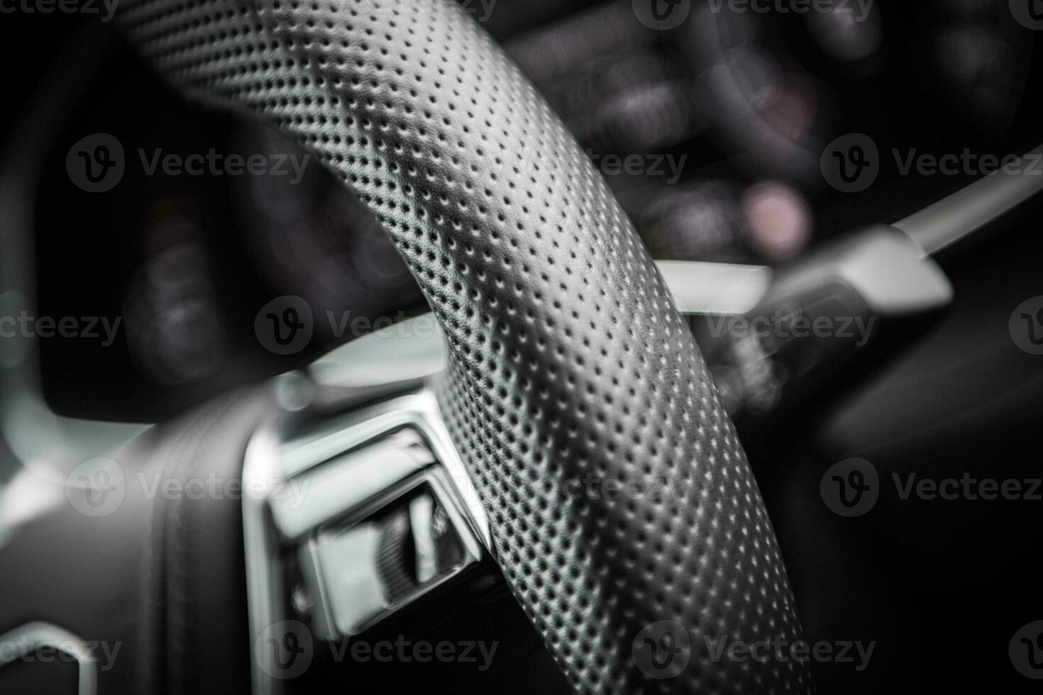 Breathable Car Steering Wheel Cover Material Close Up photo