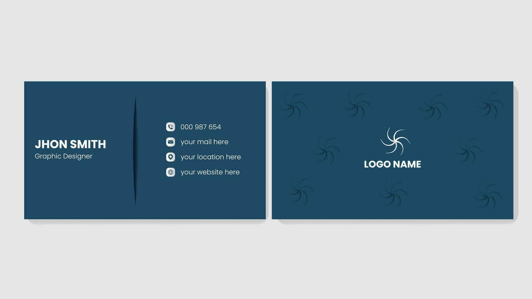 Modern minimal business card design vector template.