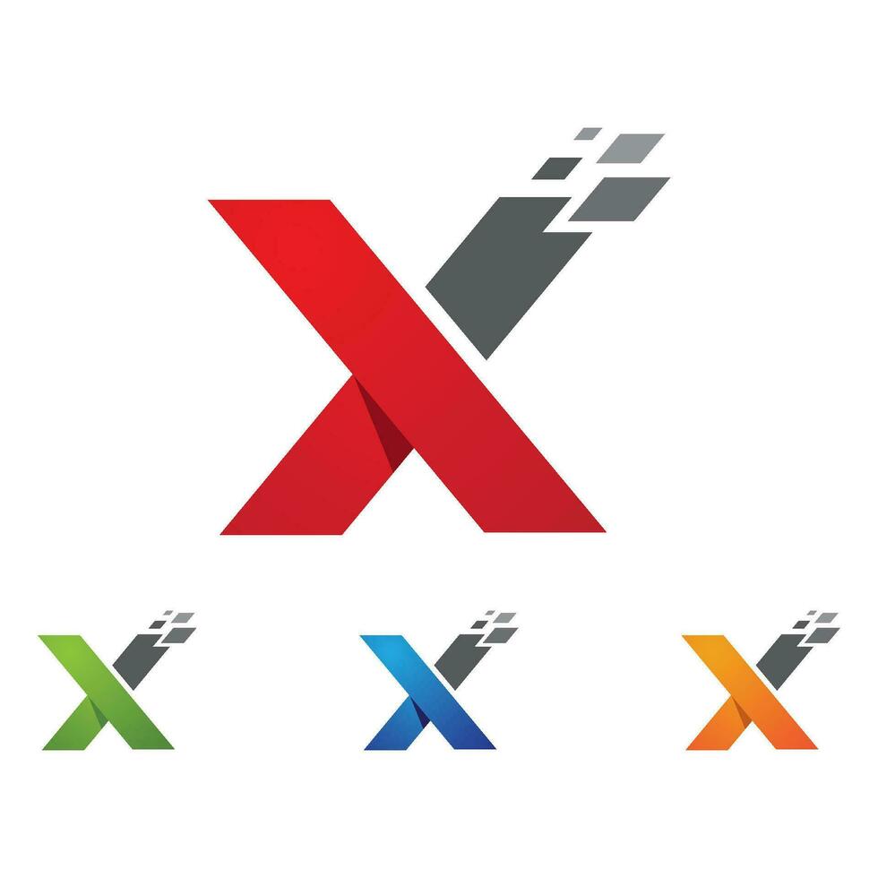 X Letter Logo Template vector icon