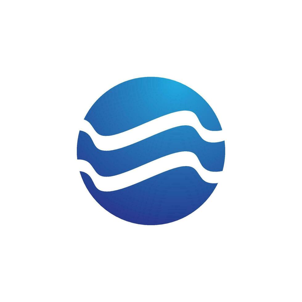 Water wave icon vector