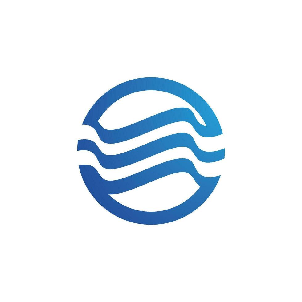 Water wave icon vector