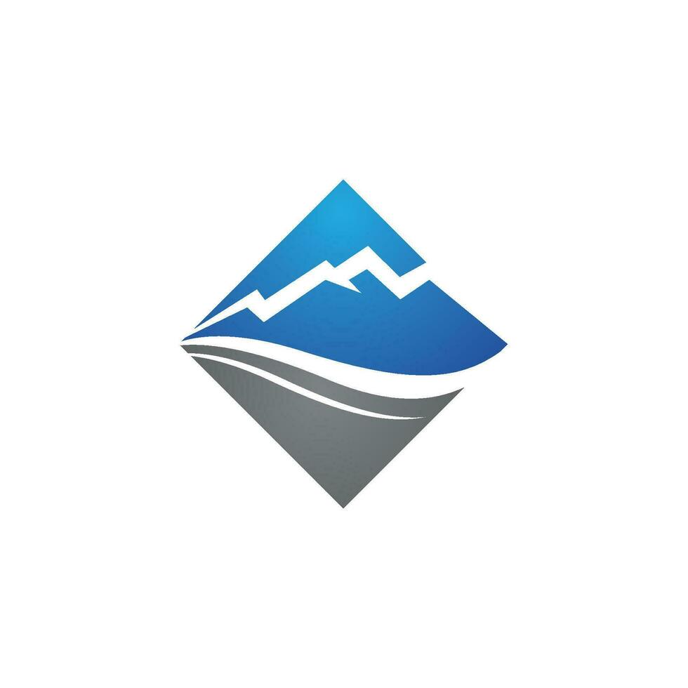 logotipo de icono de montaña vector