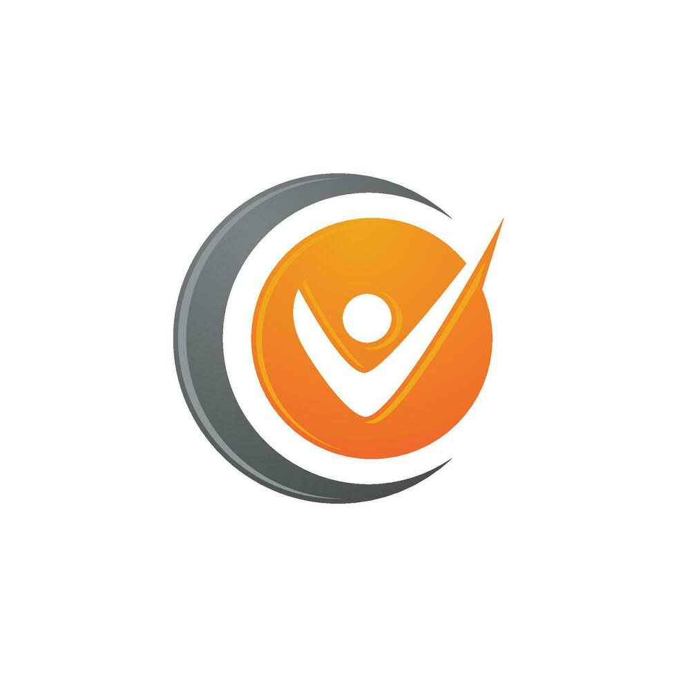 Human character logo sign vector