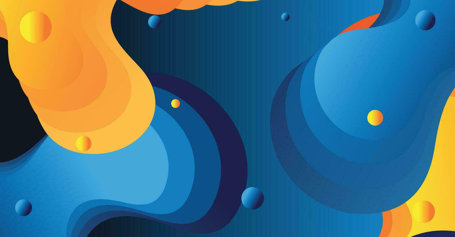 Abstract liquid wave background with colorful background vector