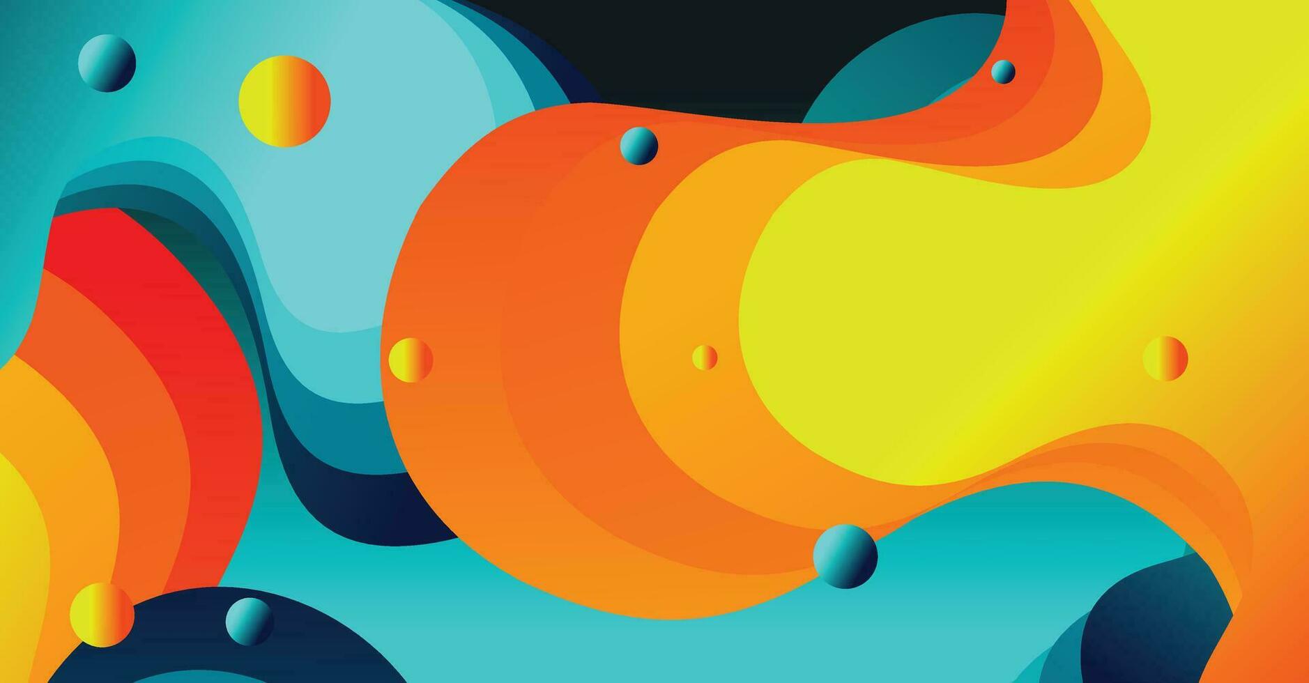 Abstract liquid wave background with colorful background vector