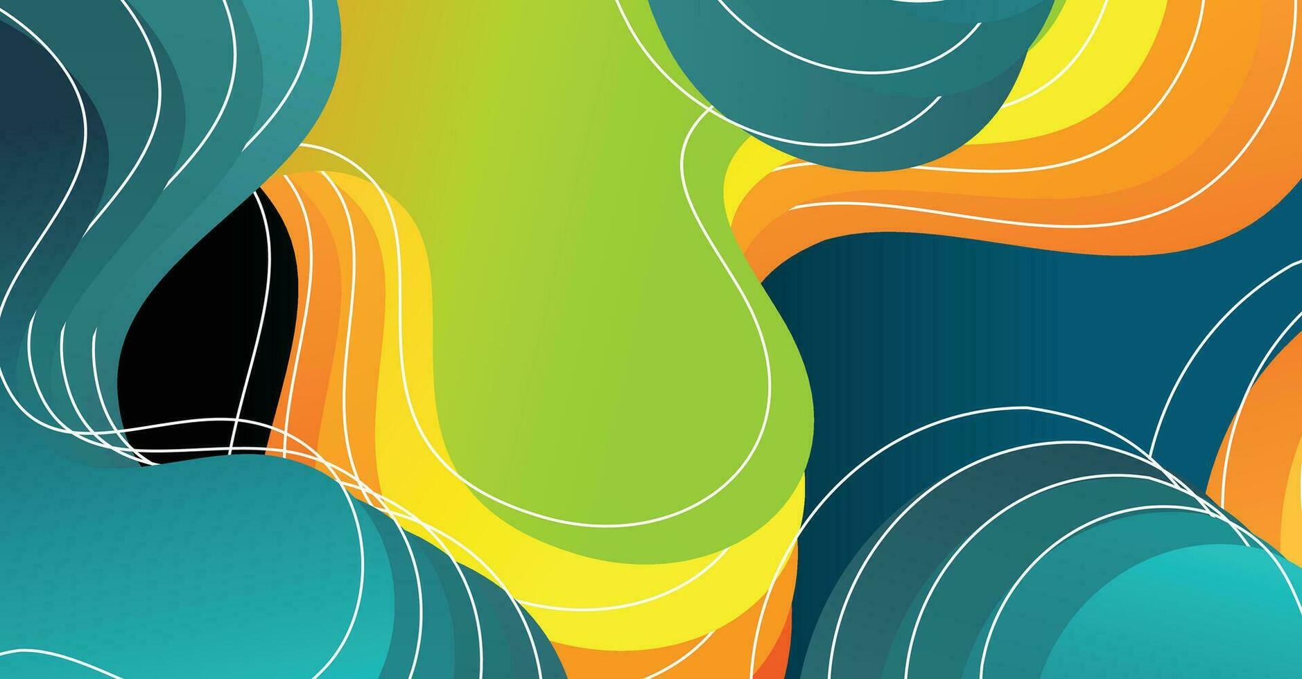 Abstract liquid wave background with colorful background vector
