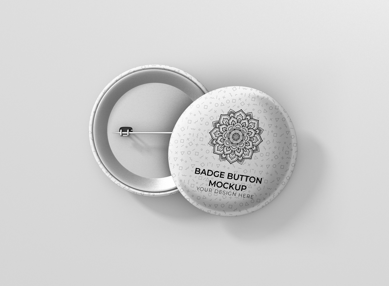 Badge Button Mockup psd