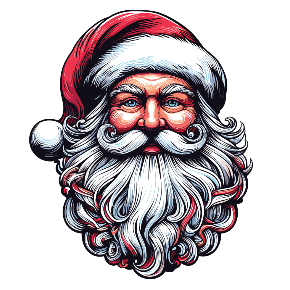 Beautiful Christmas Santa Clipart - Ai Generative png