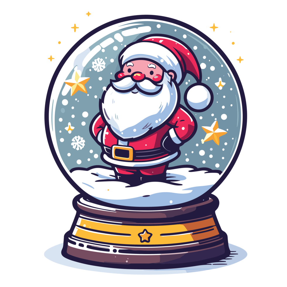 Christmas Snowglobe Clipart - Ai Generative png