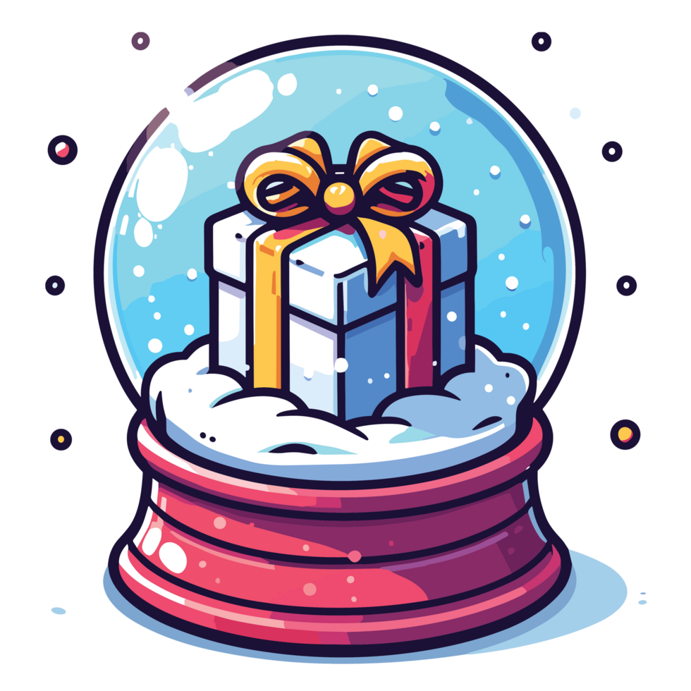 Christmas Snowglobe Clipart - Ai Generative png