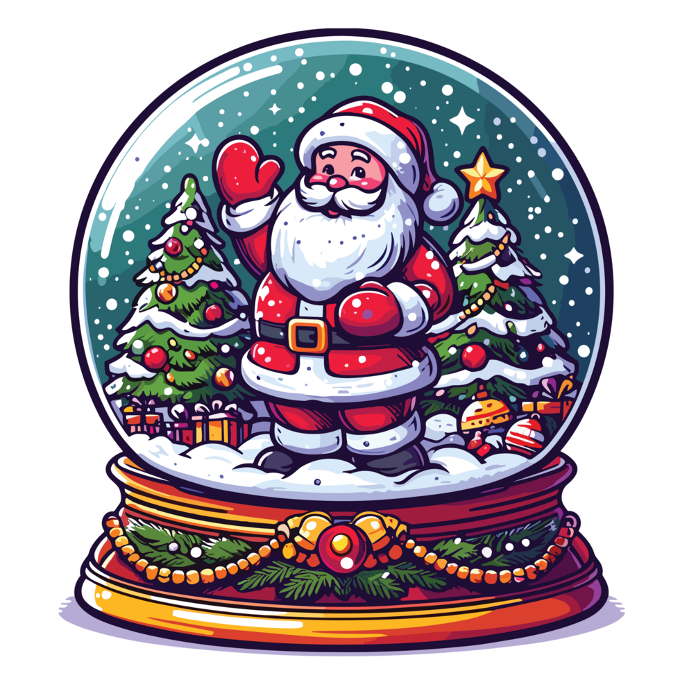 Christmas Snowglobe Clipart - Ai Generative png