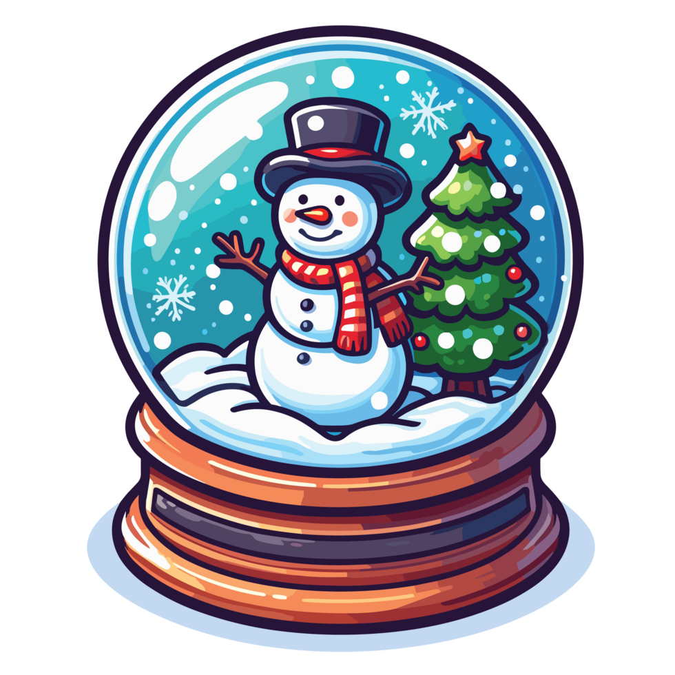 Christmas Snowglobe Clipart - Ai Generative png