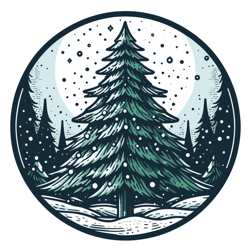 Christmas Tree Clipart - Ai Generative png