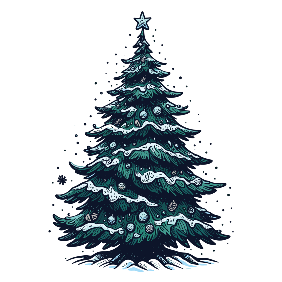 Christmas Tree Clipart - Ai Generative png