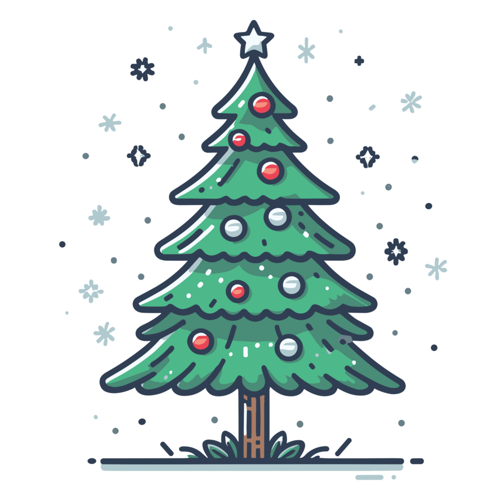 Christmas Tree Clipart - Ai Generative png