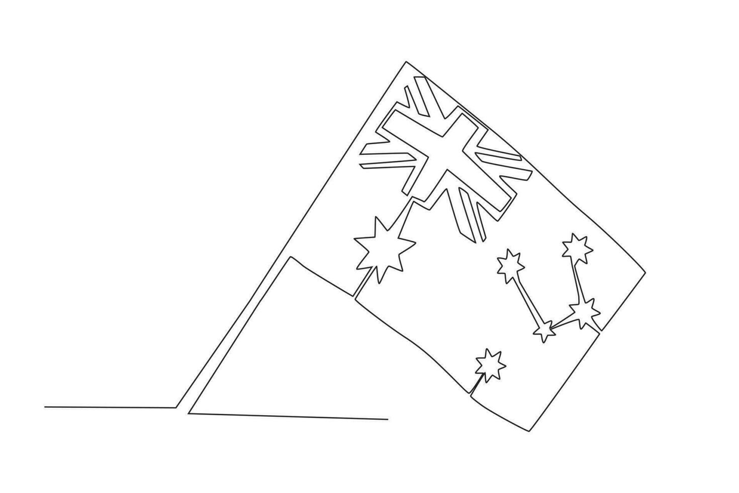 Close-up of the Australian flag vector