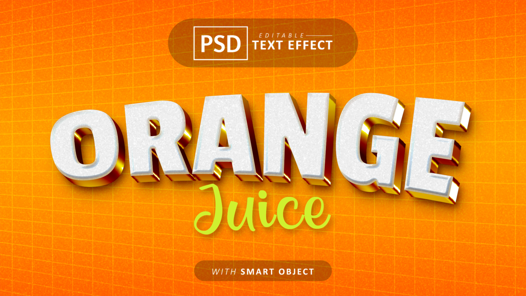 Orange text - editable 3d font effects psd