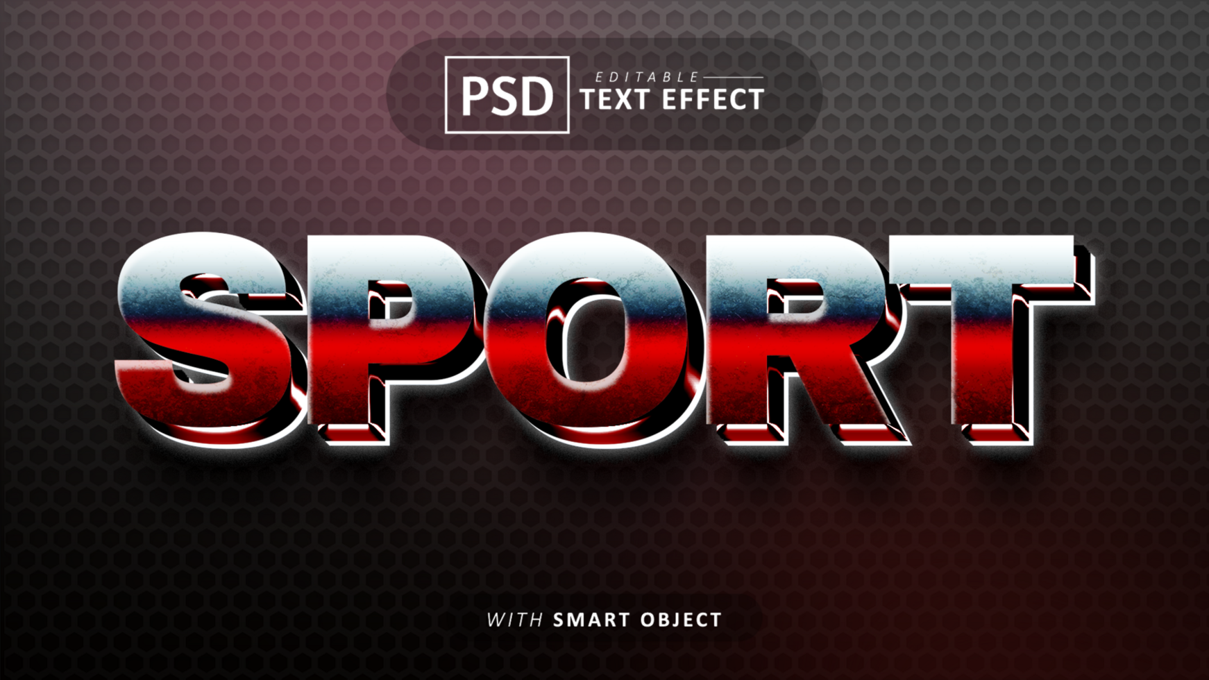 Sport 3d text effect editable psd