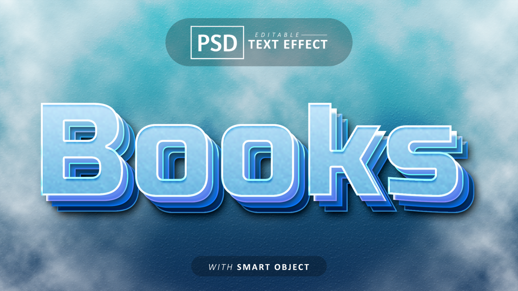 Books 3d text effect editable psd