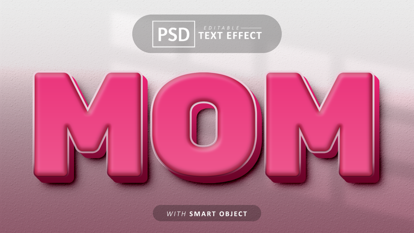 Rosa Mama Text bewirken editierbar psd