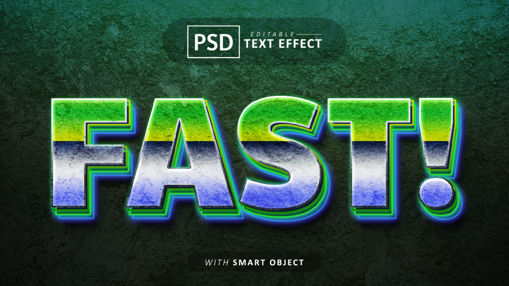 Fast 3d text effect editable psd