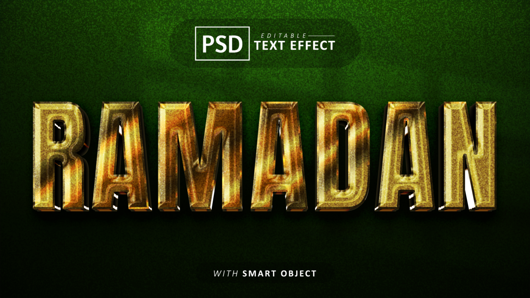 Ramadan 3d text effect editable psd