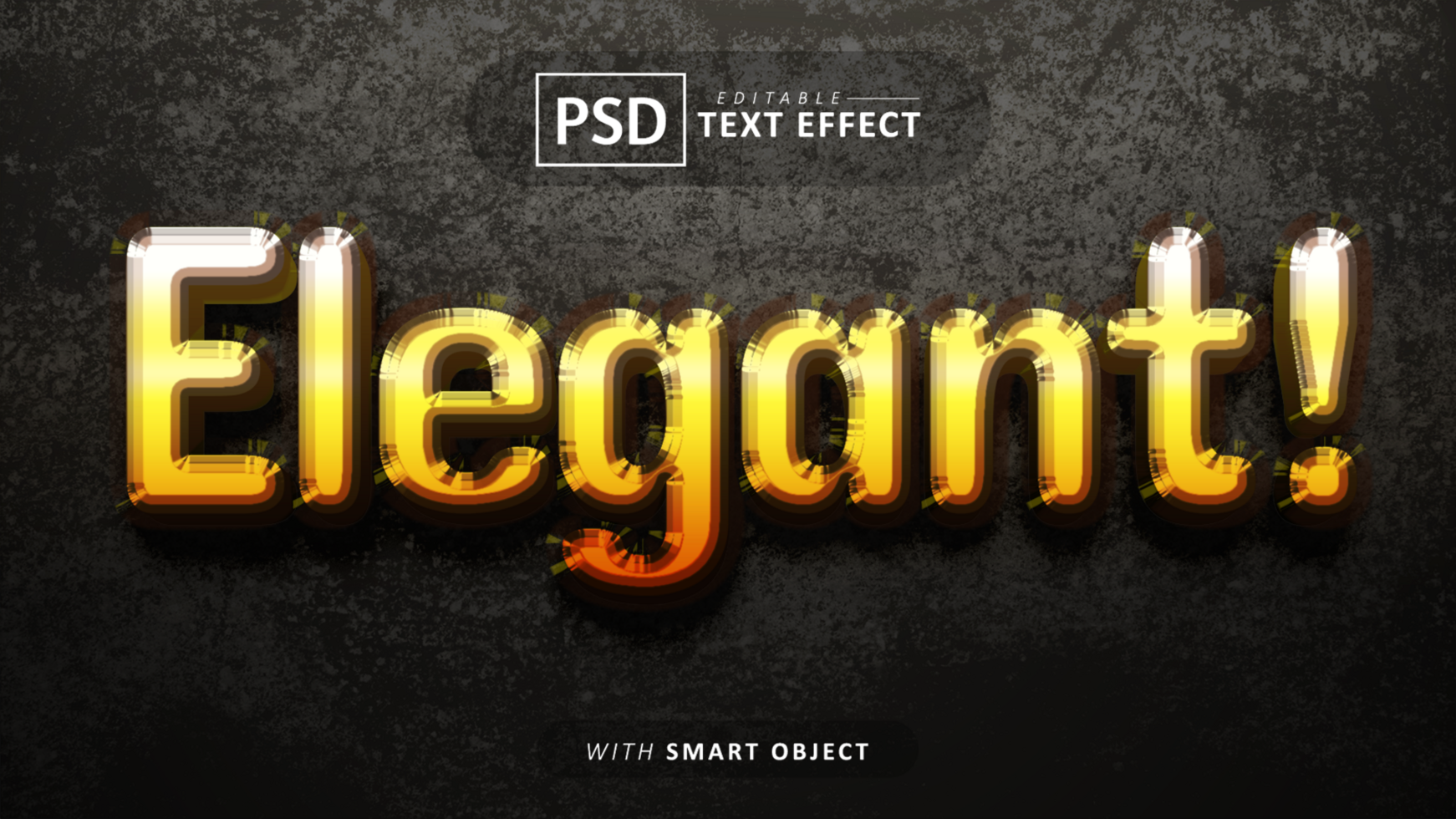 Elegant 3d text effect editable psd
