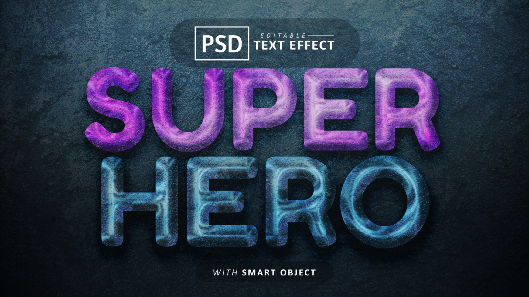 Super hero text effect editable psd