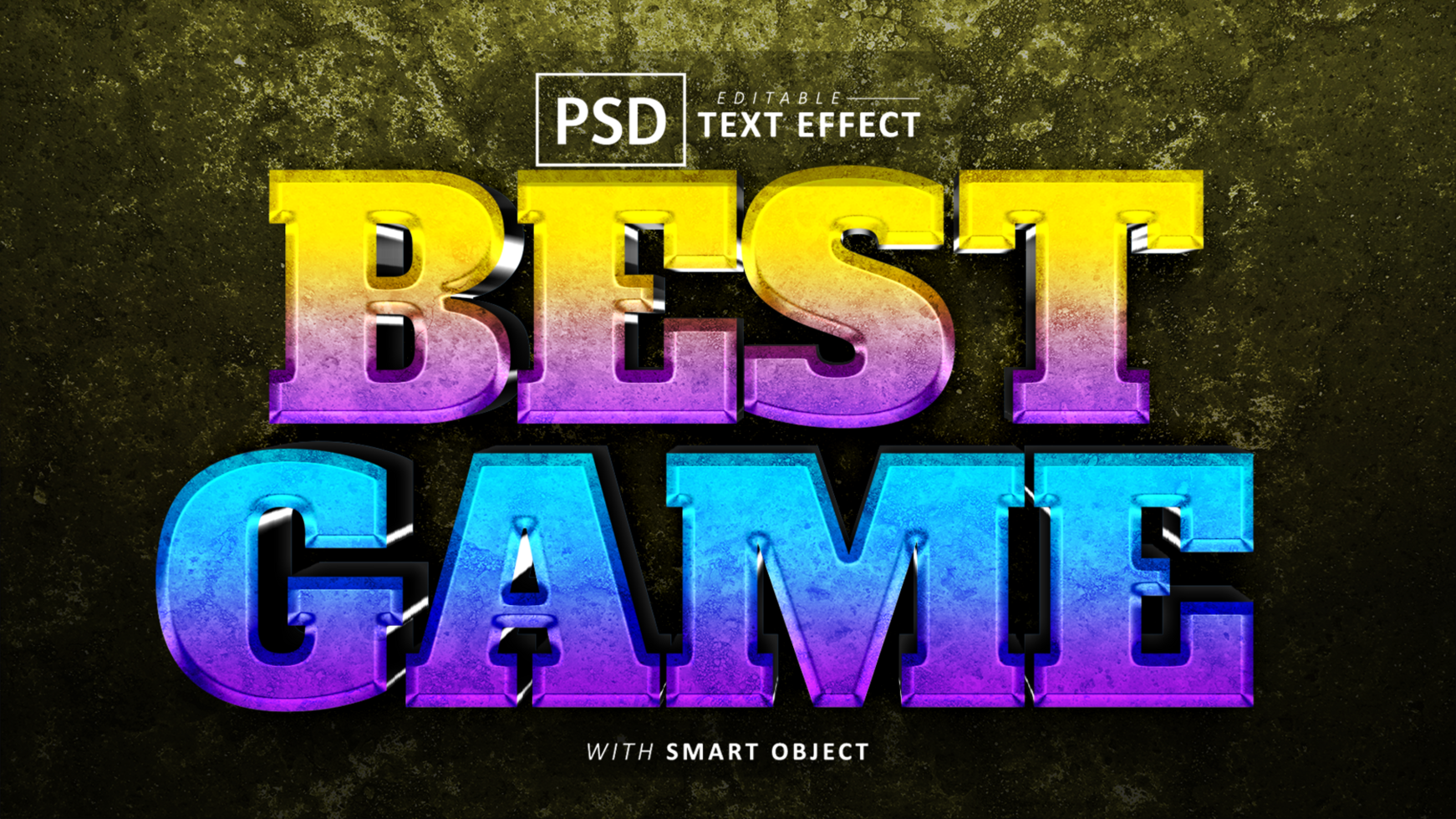 Now 3d text effect editable psd