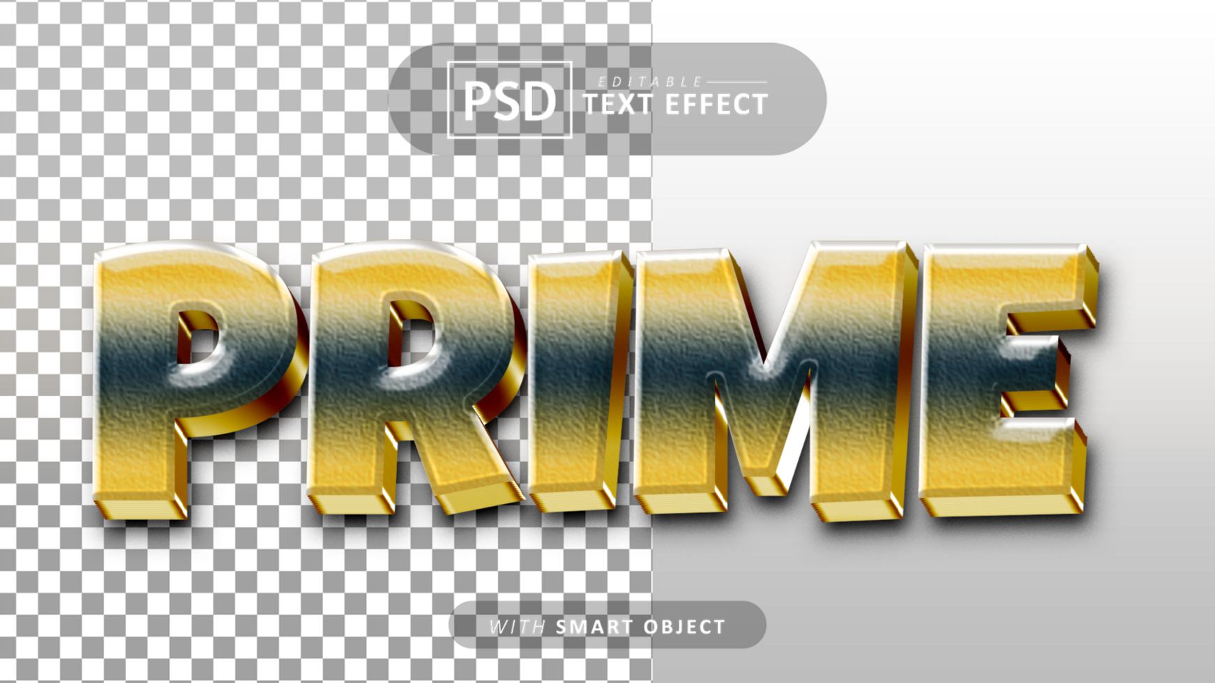 Prime text - editable 3d font effects psd
