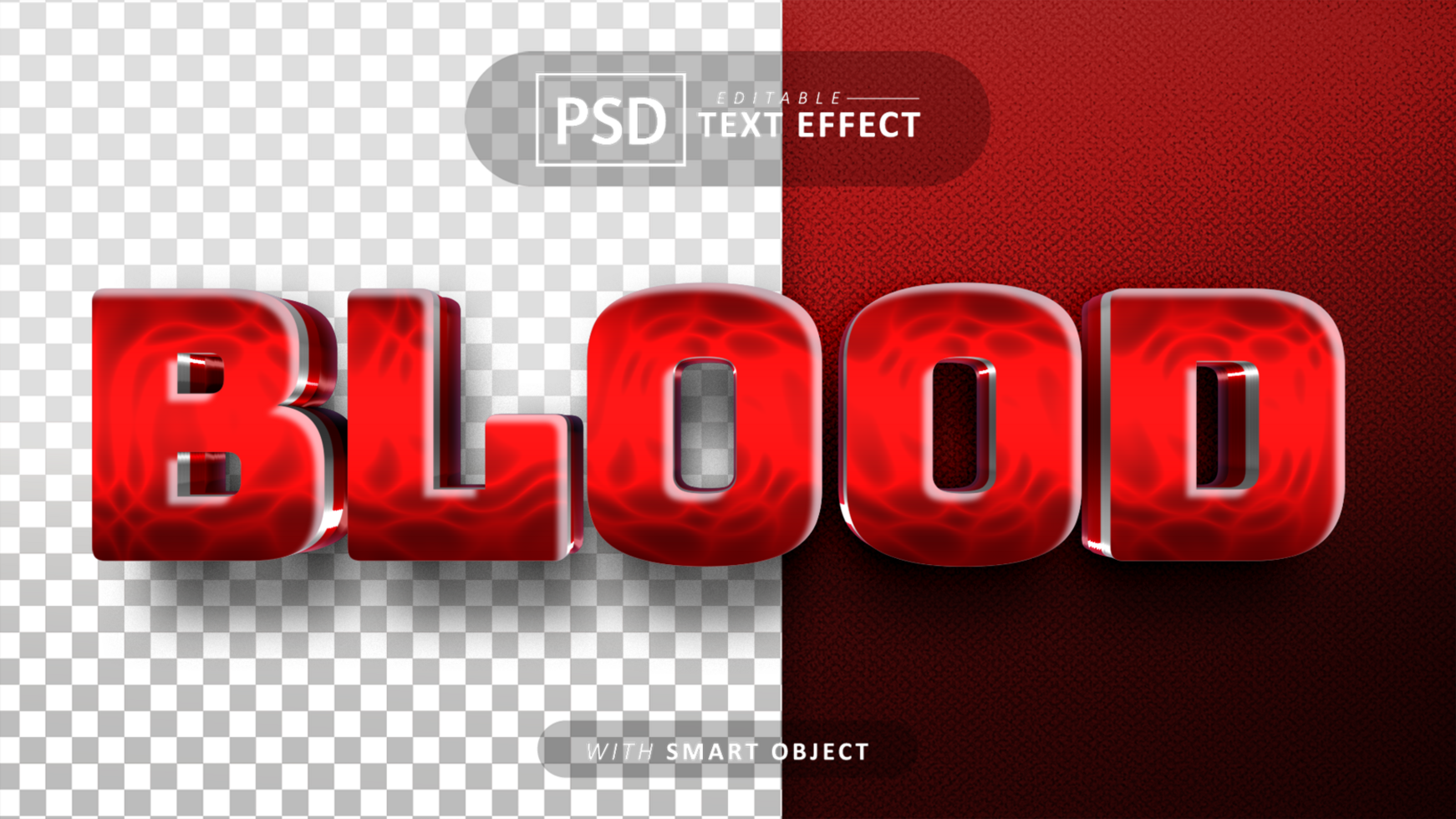 Blood text - editable 3d font effects psd