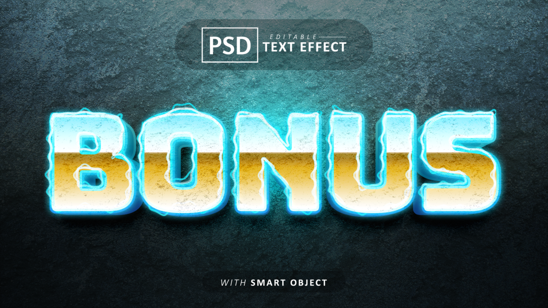 Bonus text - editable 3d font effects psd