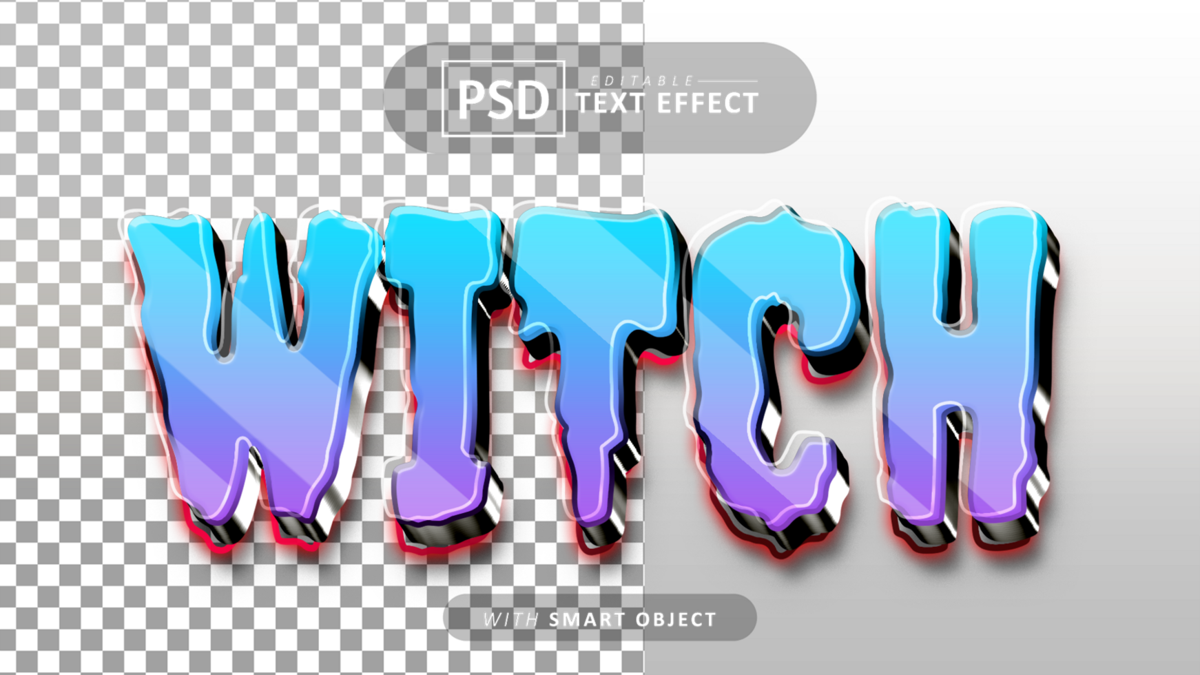 Witch text - editable 3d font effects psd