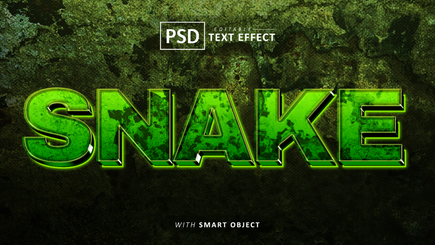 orm 3d text effekt redigerbar psd