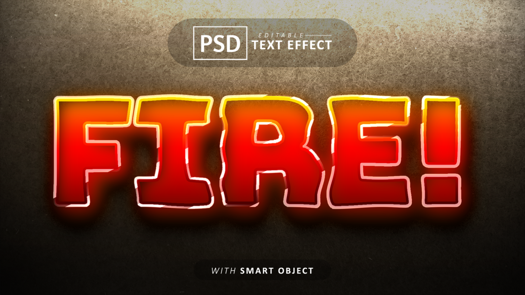 Fire text - editable neon font effects psd