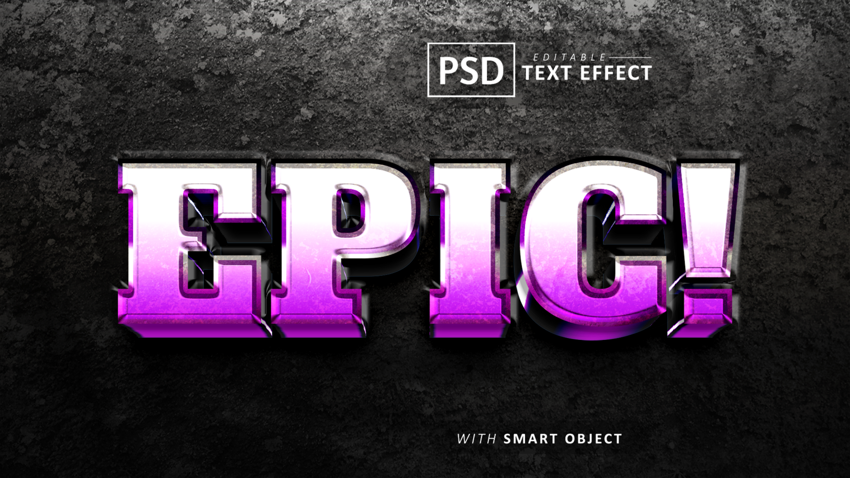 Epic text - editable 3d font effects psd